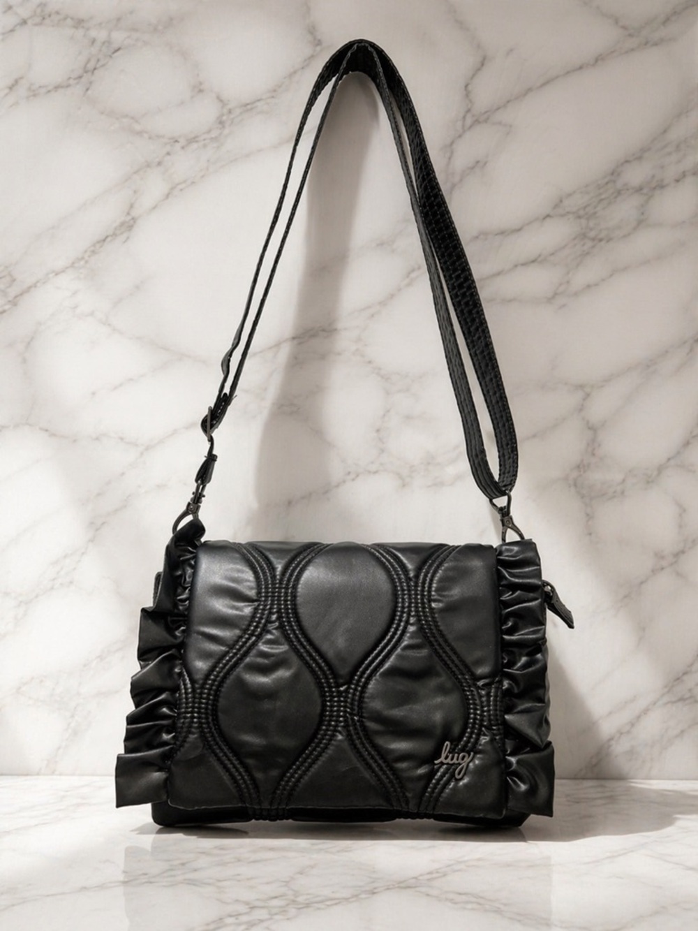 Lug Convertible Crossbody bag Conga Metallicc Black